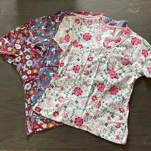 Lot of 3 Dickies Women’s Medical Scrub Tops, XS